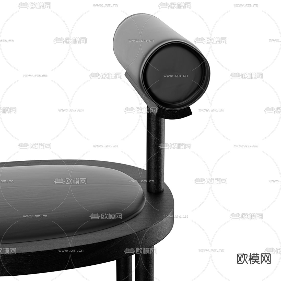 北欧实木单椅3d模型