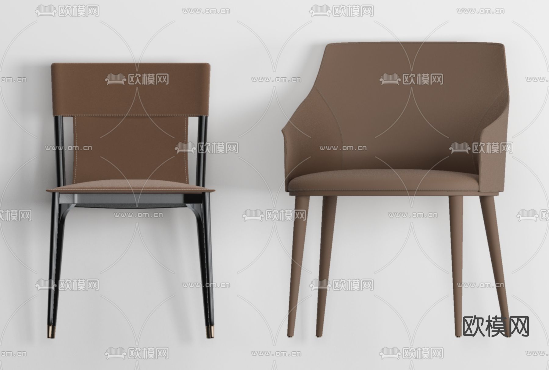 现代餐椅单椅免费3d模型下载