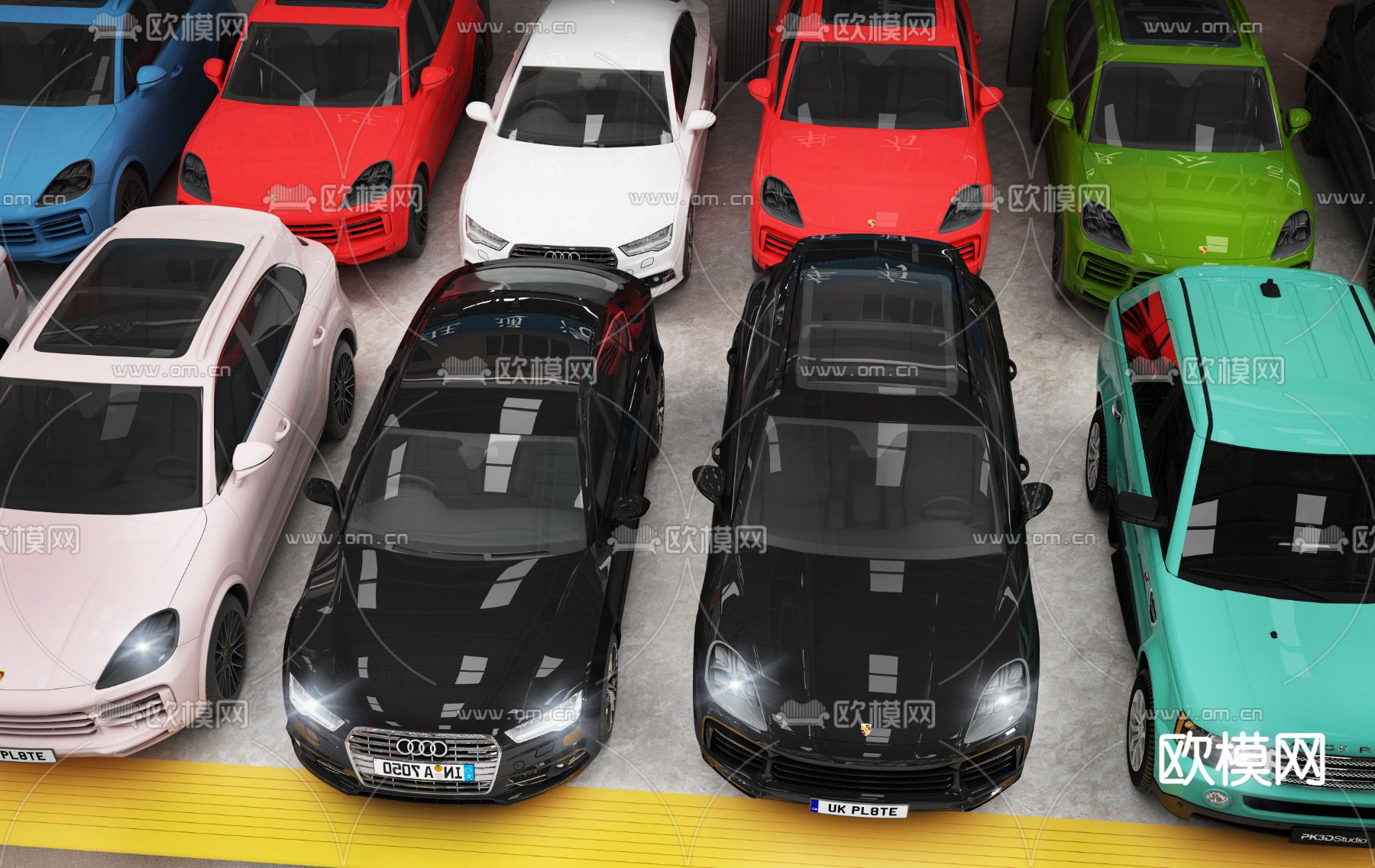 现代汽车3d模型