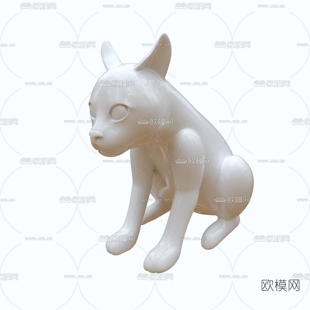 现代动物雕塑免费3d模型下载