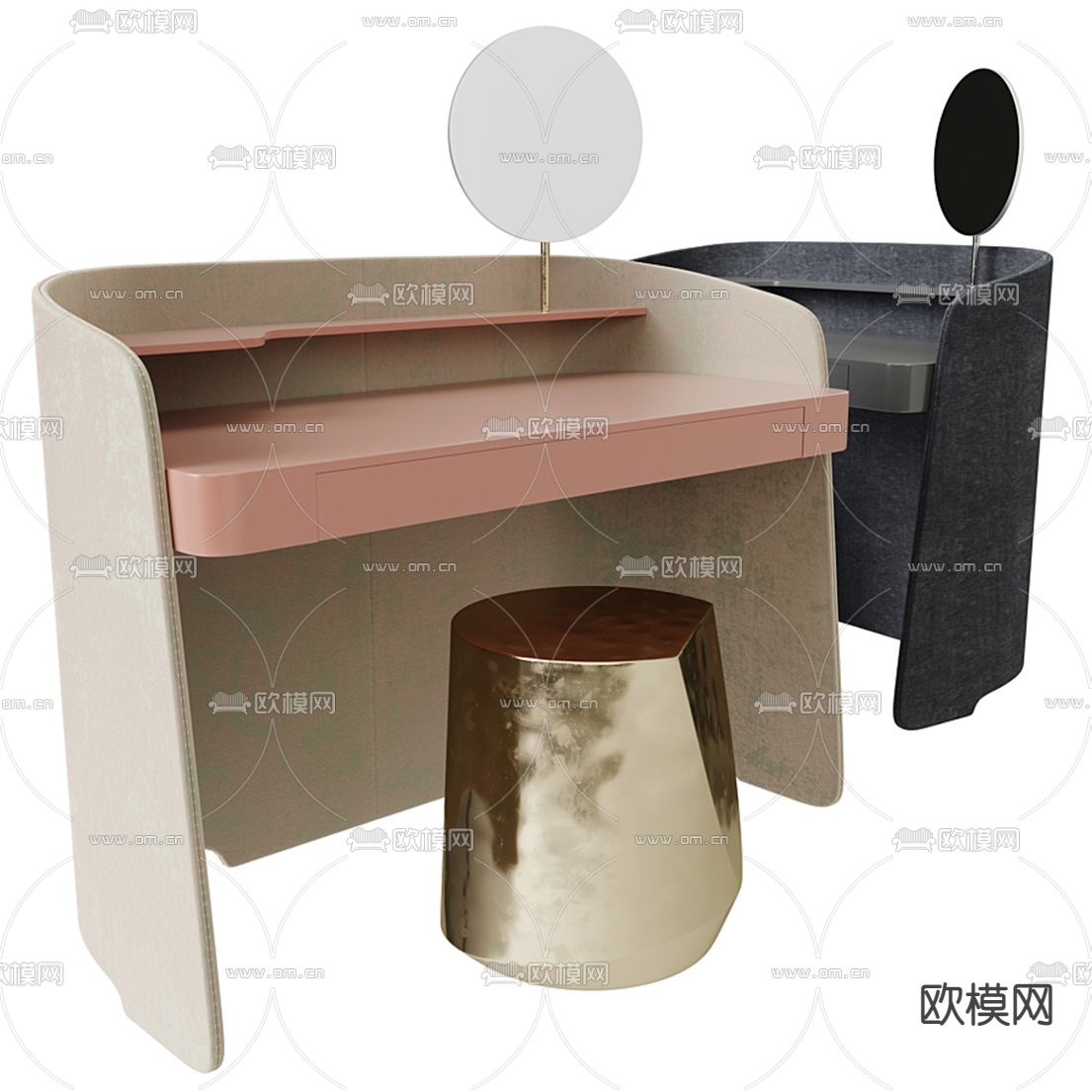 现代梳妆台3d模型