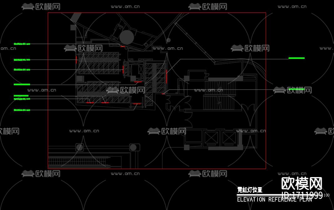 餐厅cad施工图下载（渲染图3）