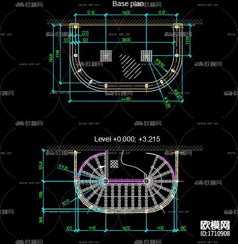 旋转楼梯节点大样下载（渲染图2）