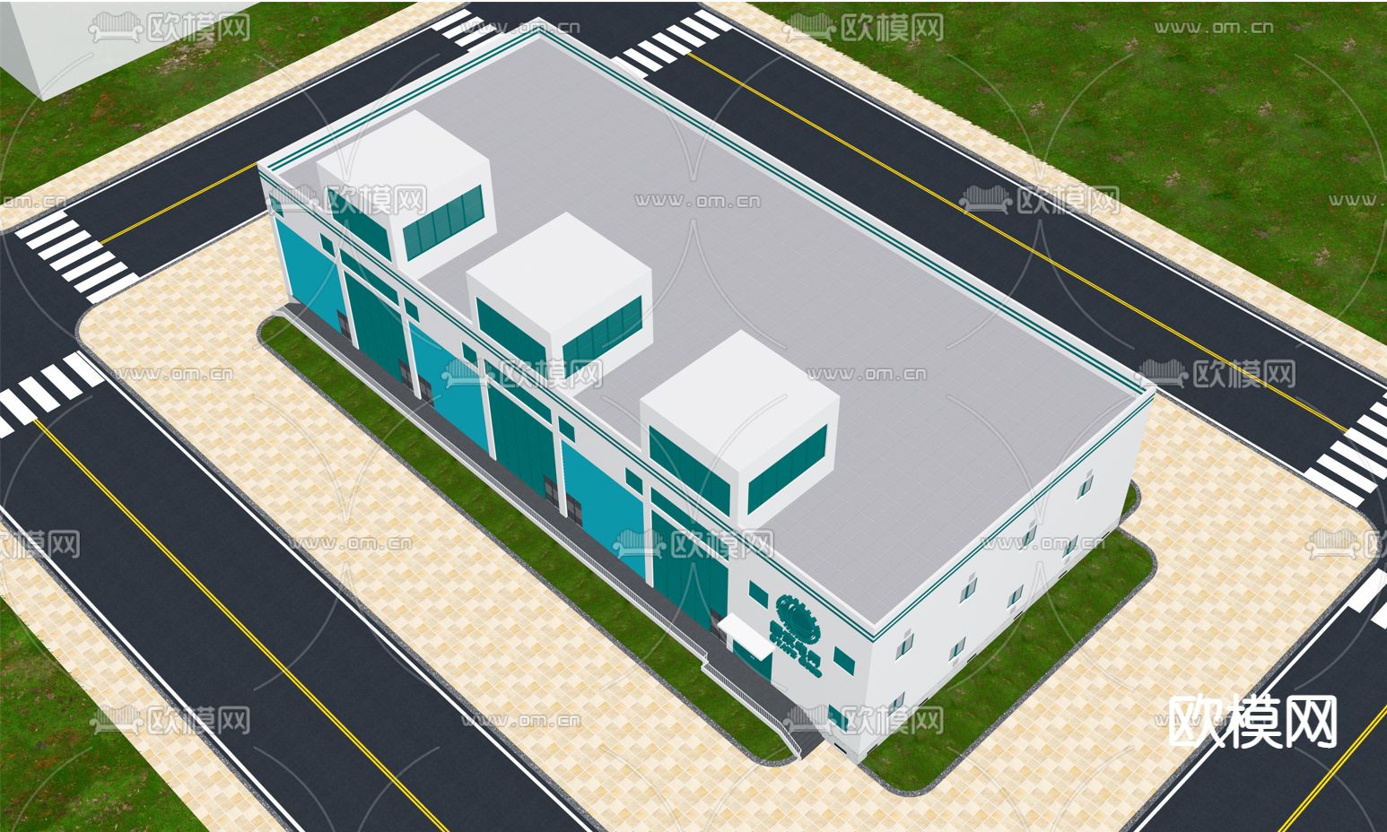 现代变电站变电所电厂免费3d模型下载（渲染图5）