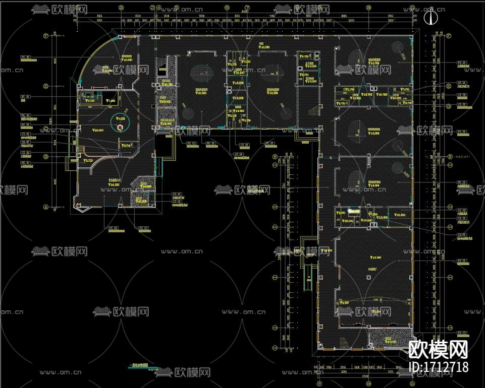 幼儿园室内cad施工图下载（渲染图5）