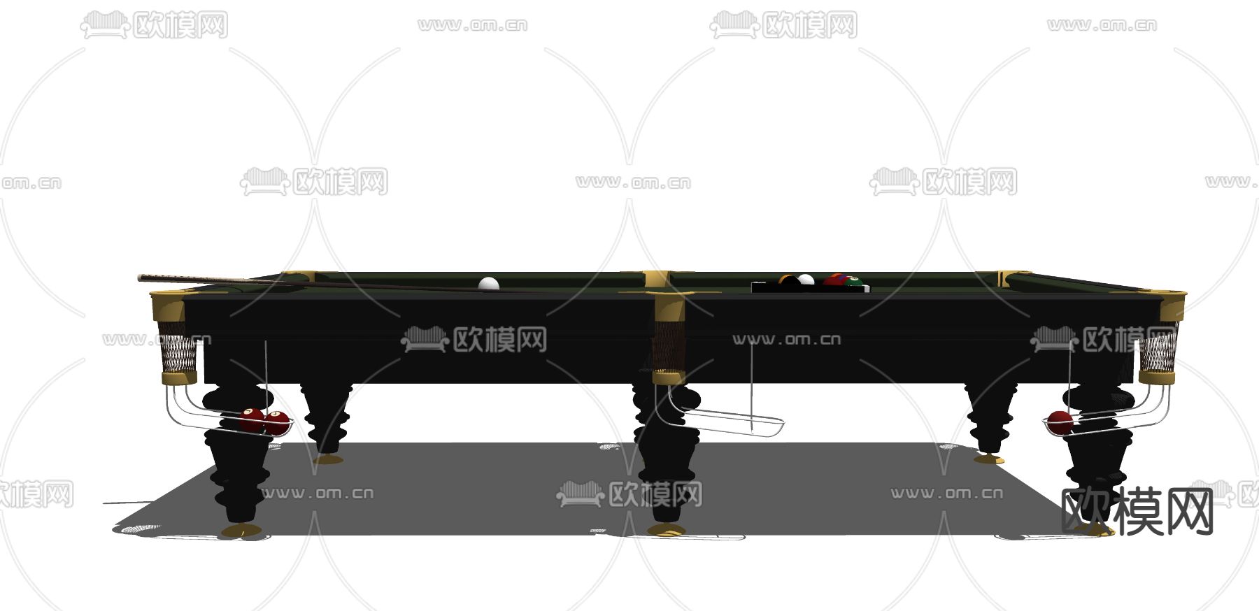 现代台球桌su模型