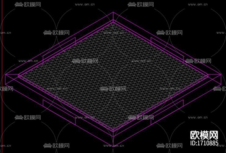 麻将台台面节点CAD图纸下载（渲染图2）