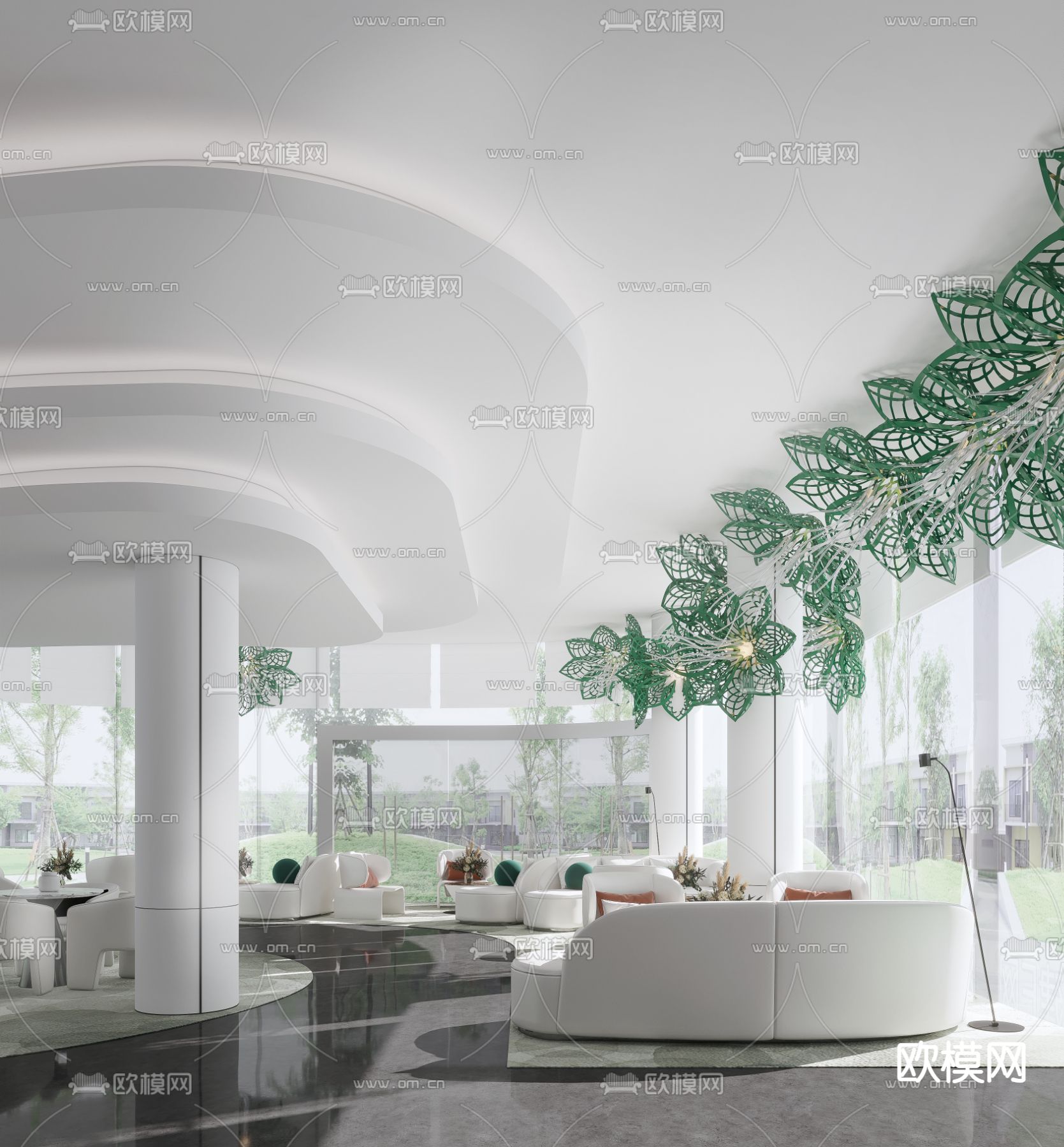 尚石设计 旭辉成都售楼处3d模型下载（渲染图1）