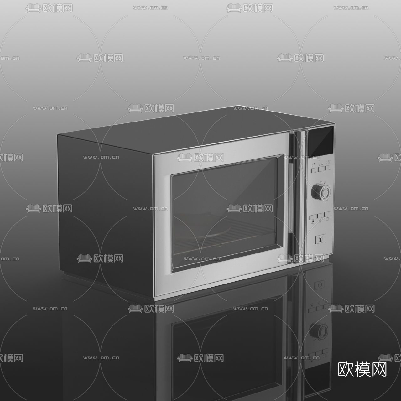 现代微波炉免费3d模型下载