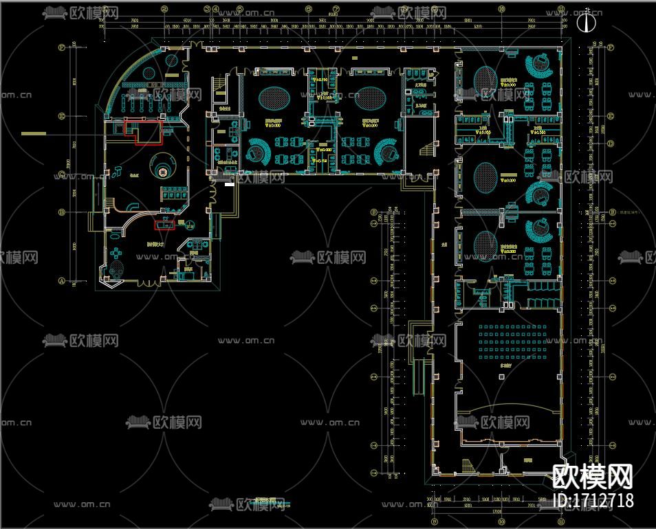 幼儿园室内cad施工图下载（渲染图2）