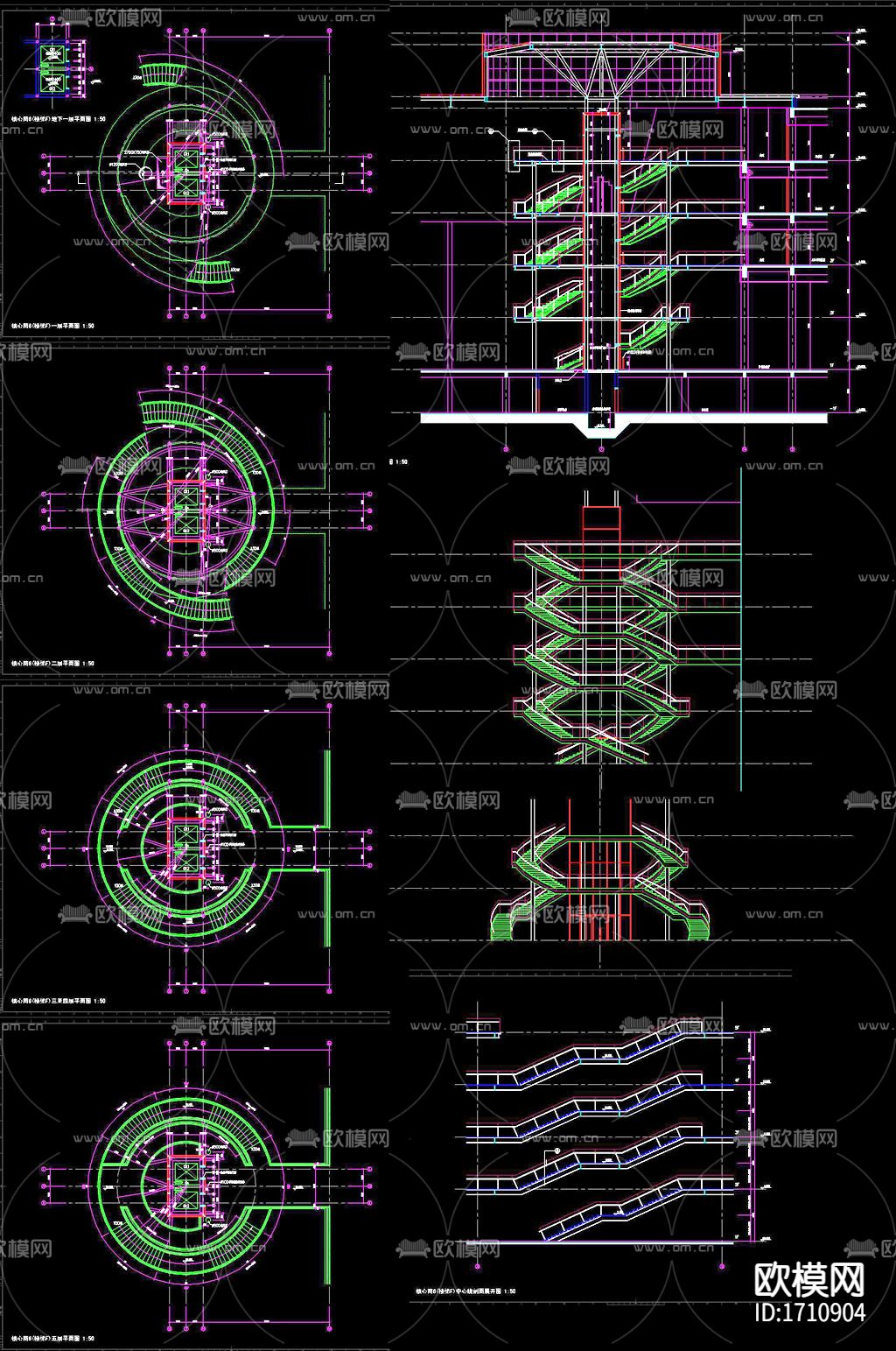 自动扶梯节点大样下载（渲染图7）