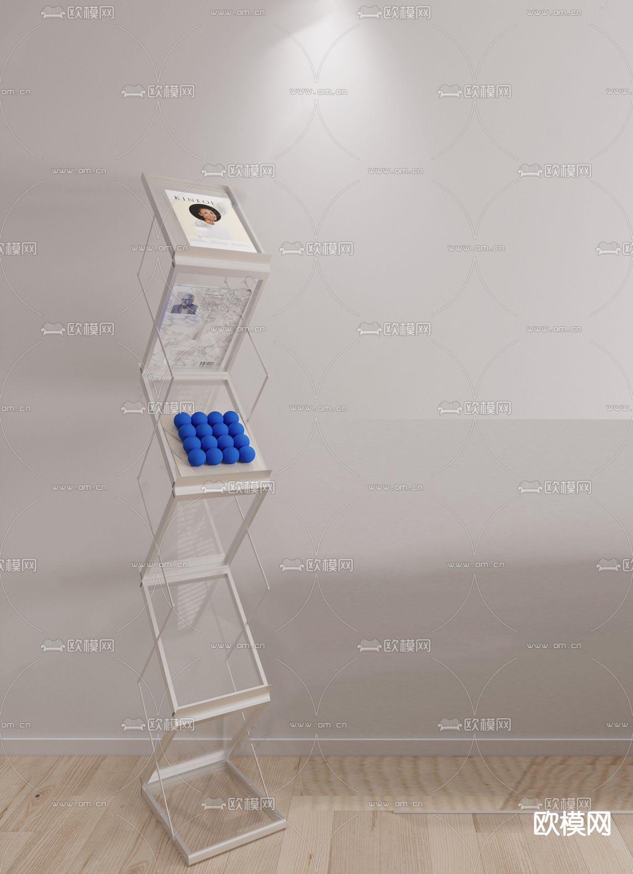 现代中古风ins折叠杂志架免费3d模型下载