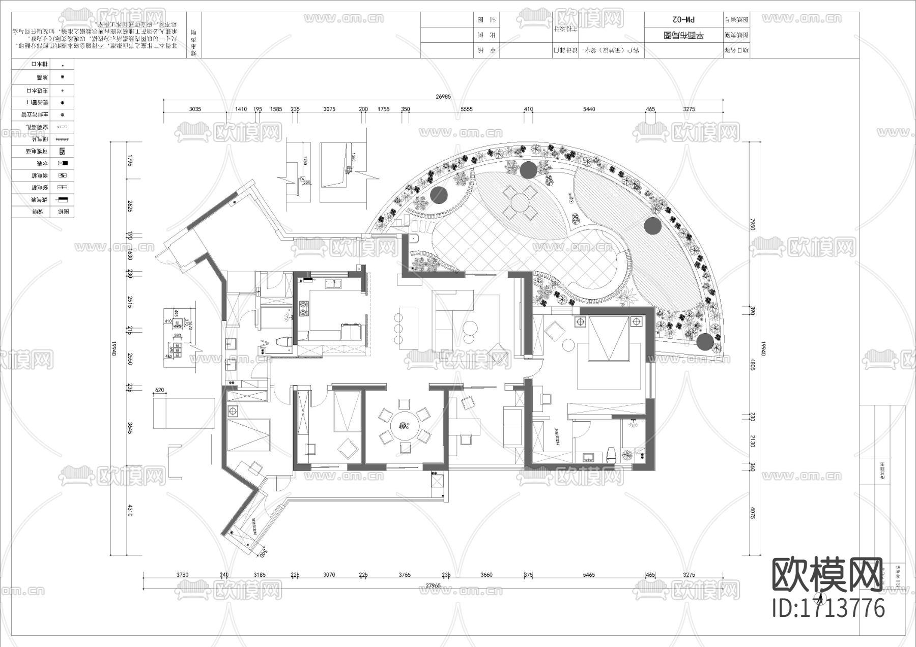 现代家装cad施工图下载（渲染图5）