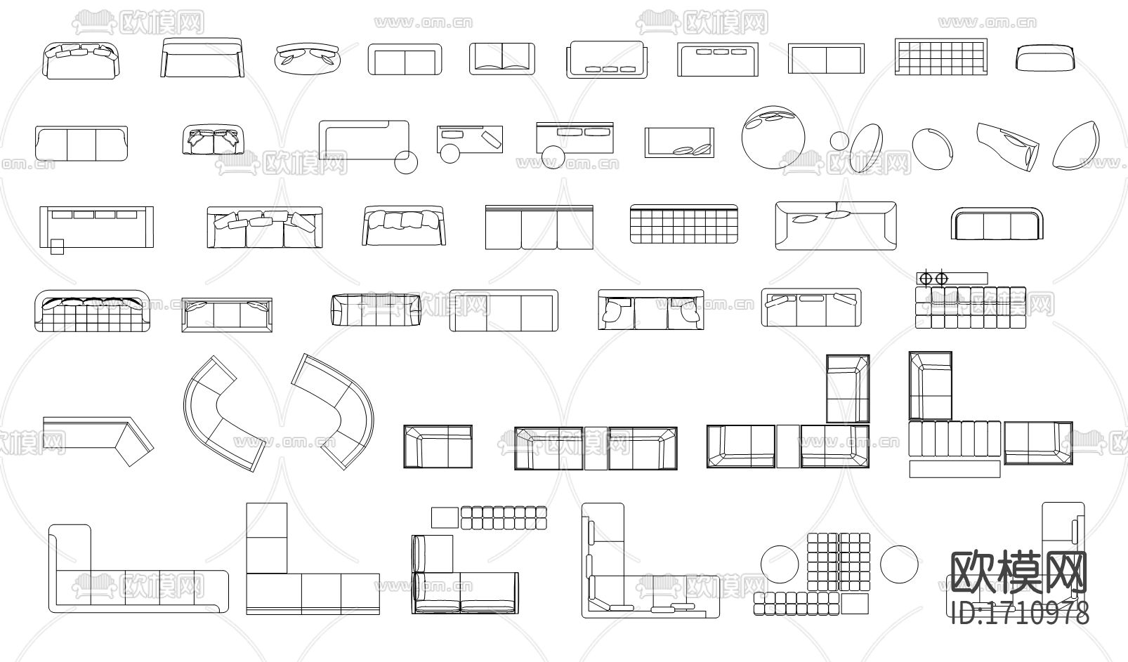 凳子沙发cad图库下载（渲染图3）
