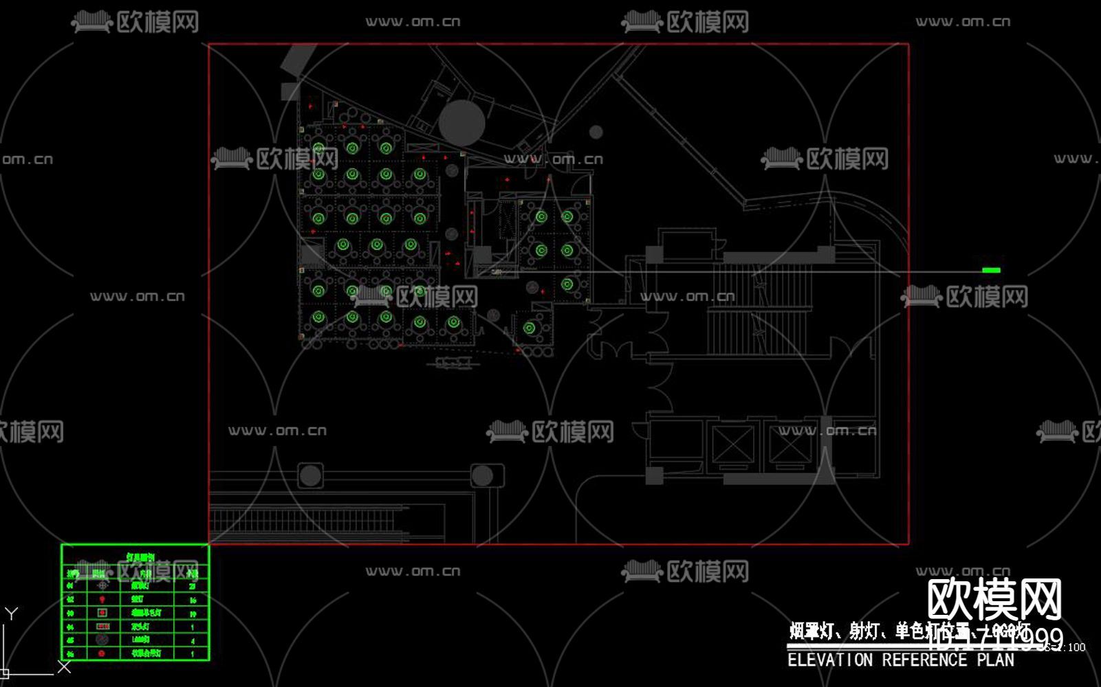 餐厅cad施工图下载（渲染图8）