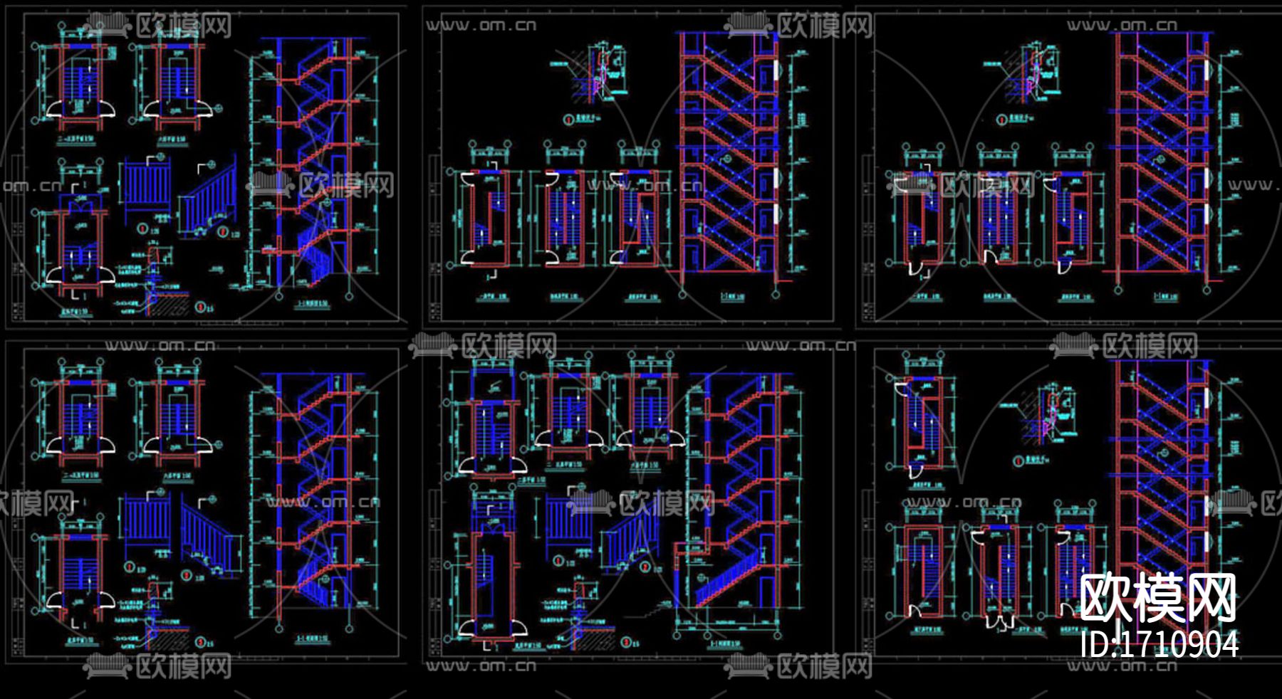 自动扶梯节点大样下载（渲染图6）