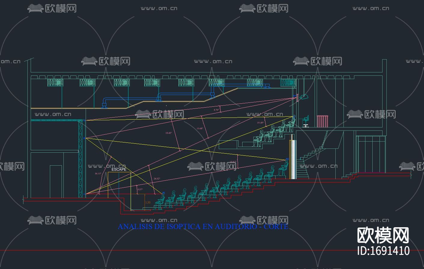 演讲厅会议厅CAD施工图