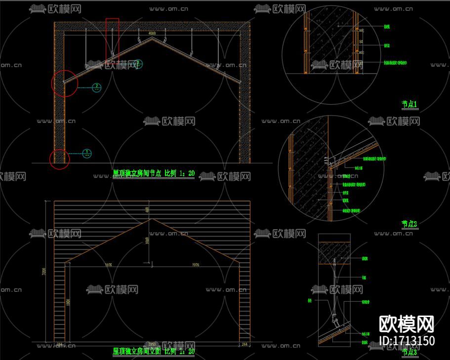 幼儿园室外cad施工图下载（渲染图7）