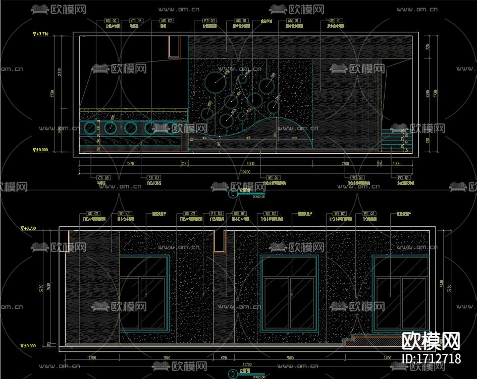 幼儿园室内cad施工图下载（渲染图7）