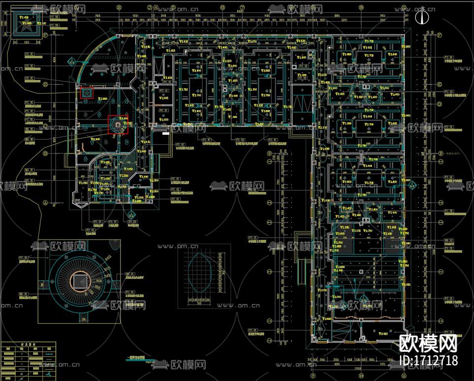 幼儿园室内cad施工图下载（渲染图4）