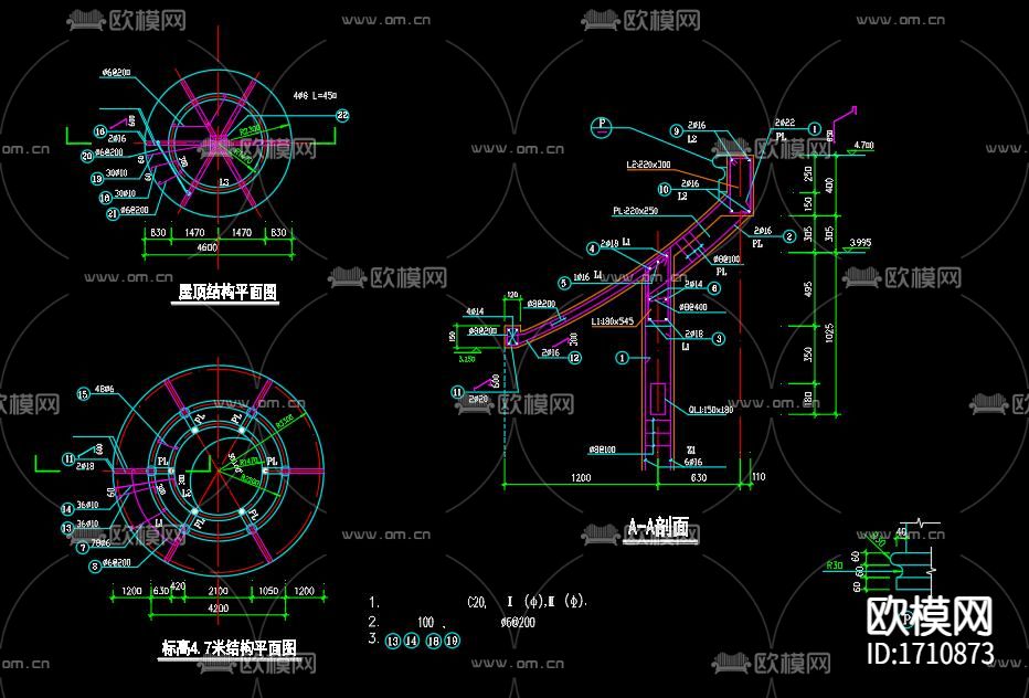 古建筑节点大样CAD施工图下载（渲染图5）