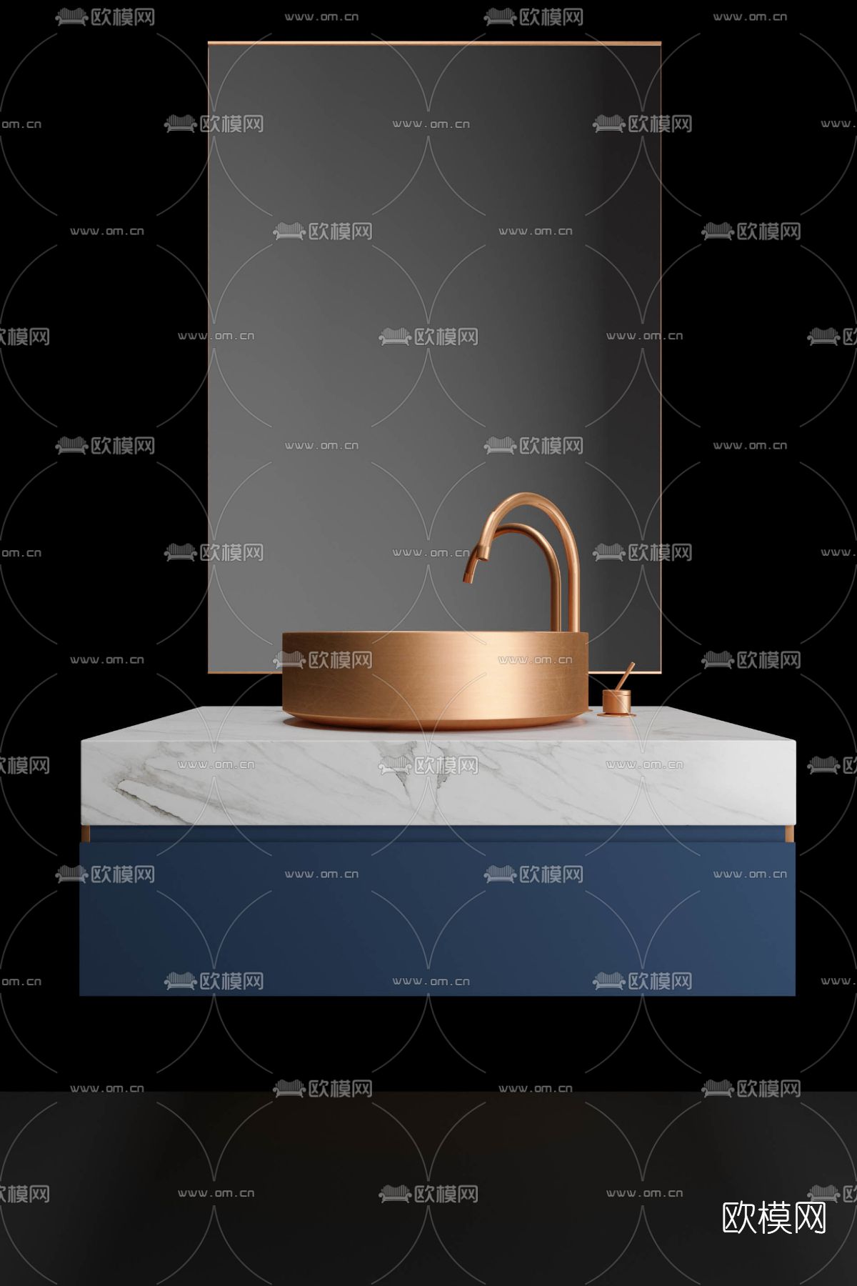 现代浴室柜免费3d模型下载