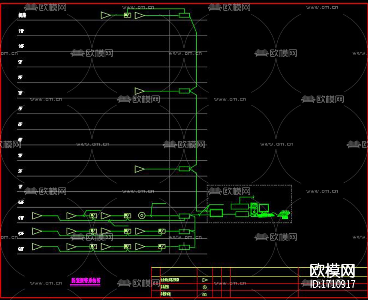 办公室弱电系统图下载（渲染图3）