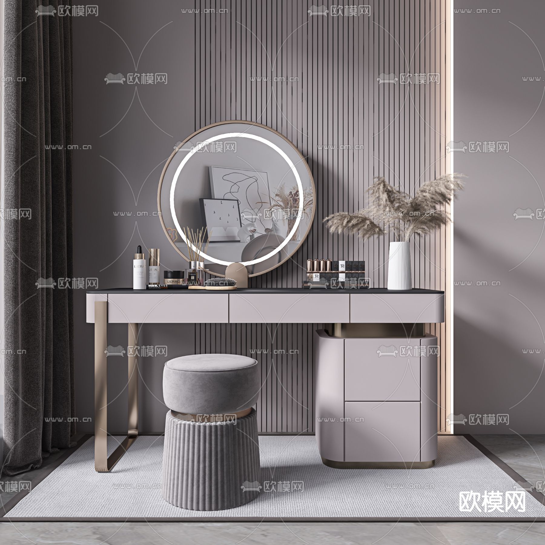 现代梳妆台3d模型