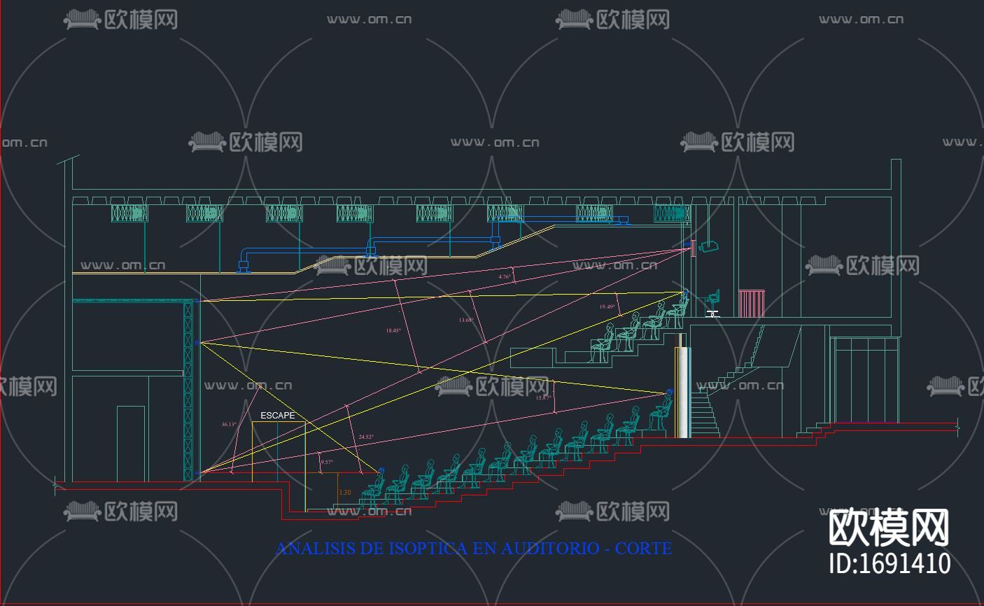 演讲厅会议厅CAD施工图