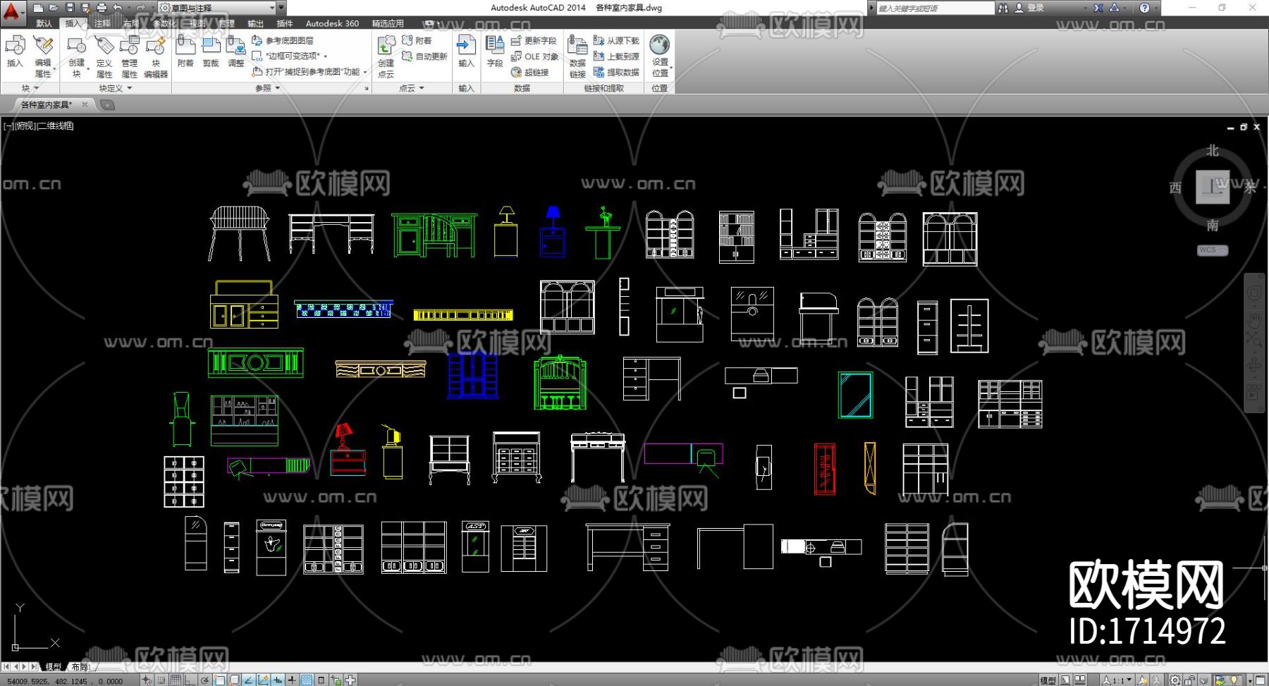 室内家具cad图库下载（渲染图4）