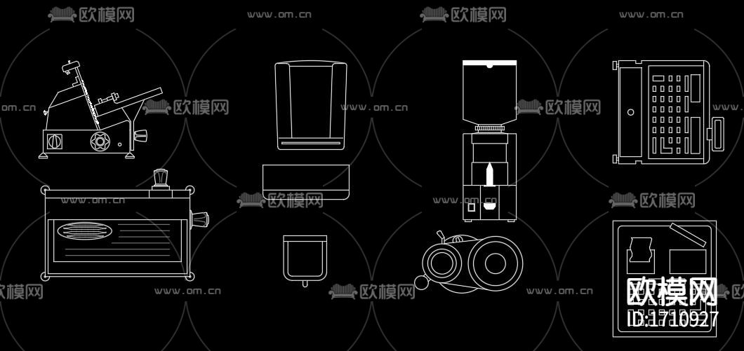 酒吧用品CAD图库下载（渲染图1）