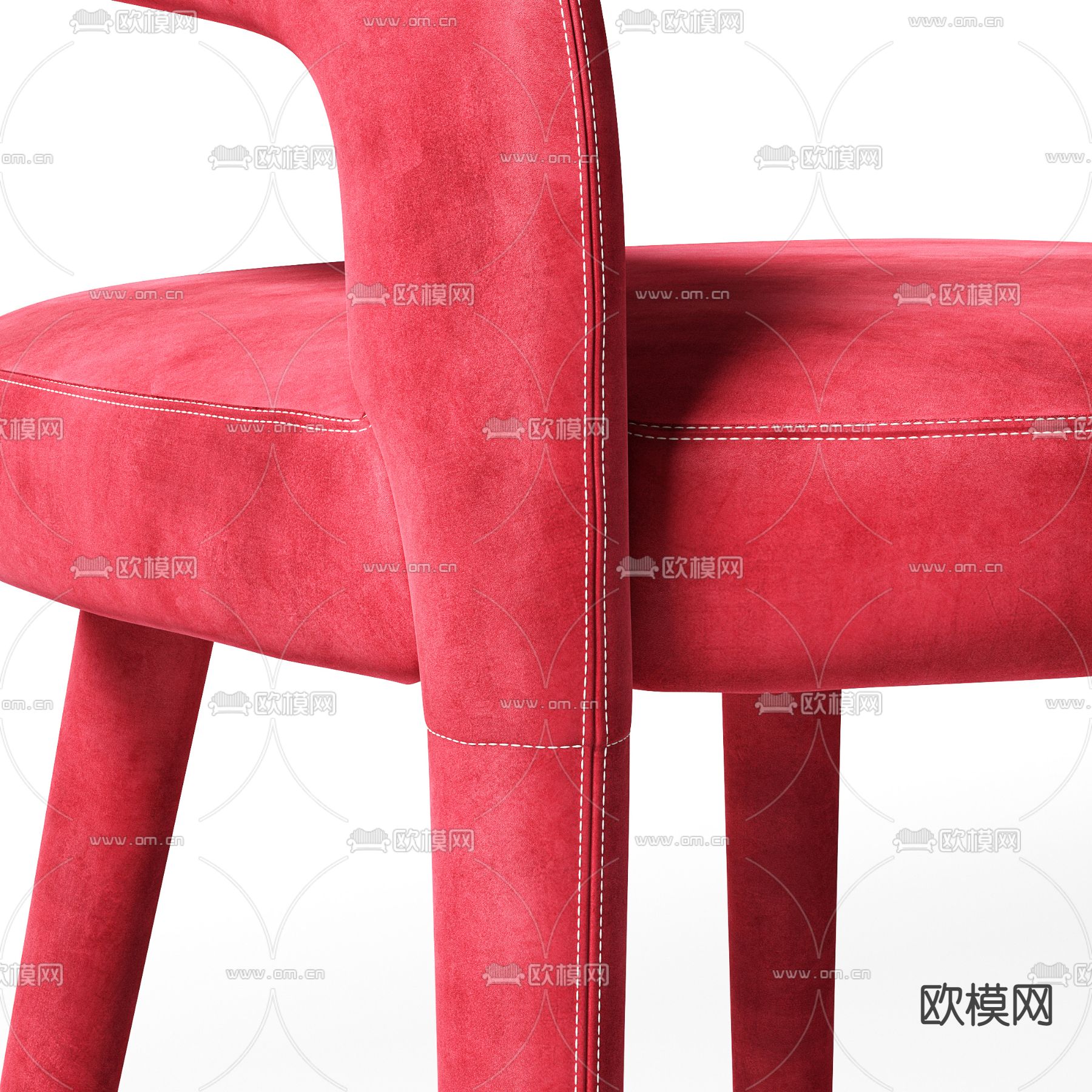 现代布艺吧椅3d模型