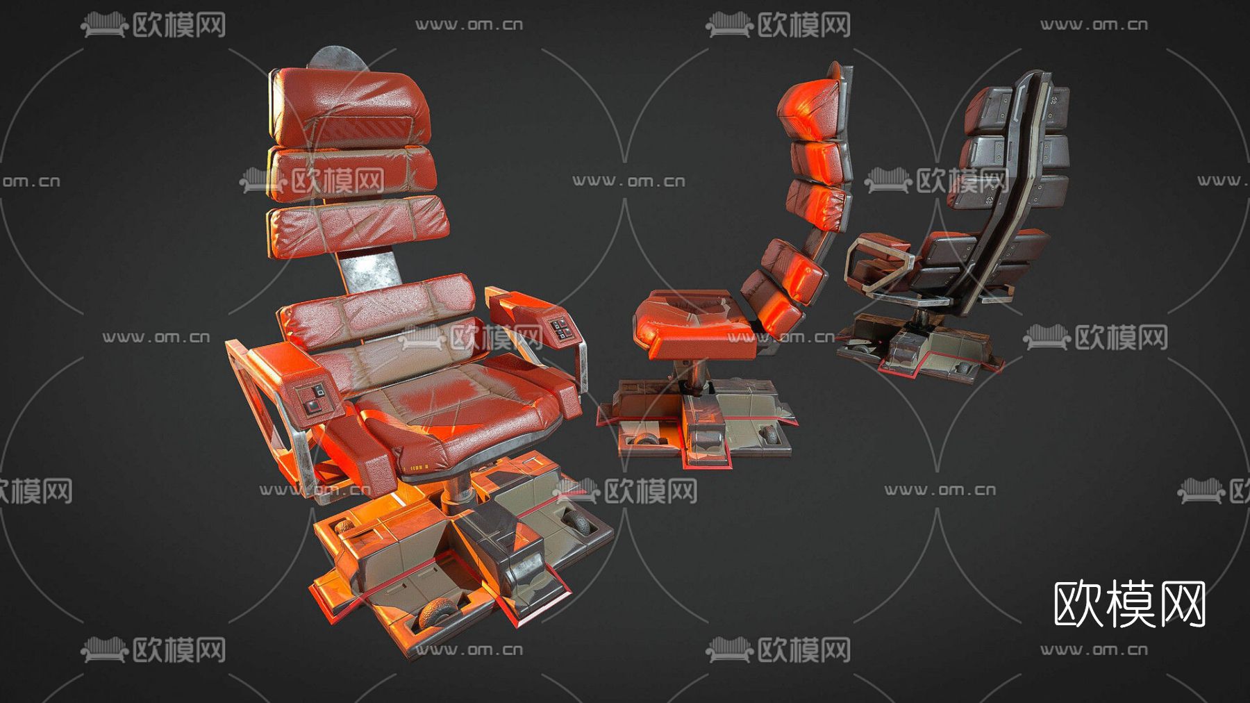 后现代废土休闲椅免费3d模型