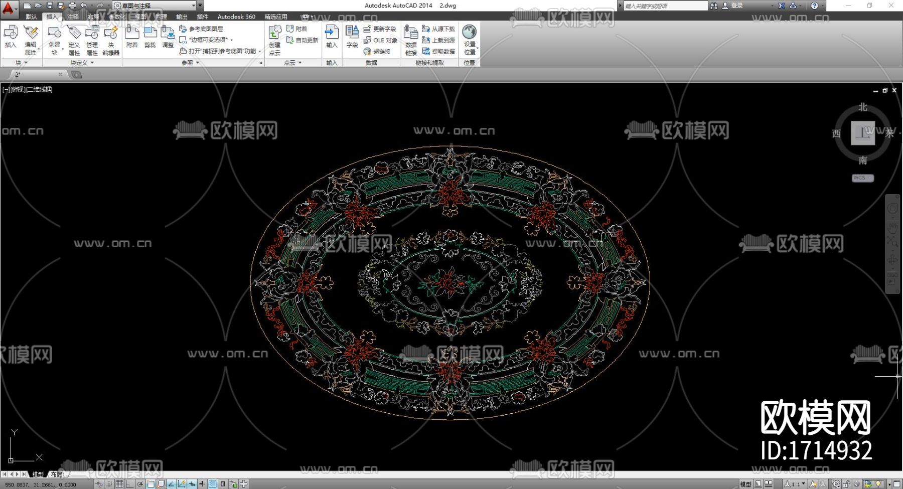 地毯cad图库下载（渲染图1）