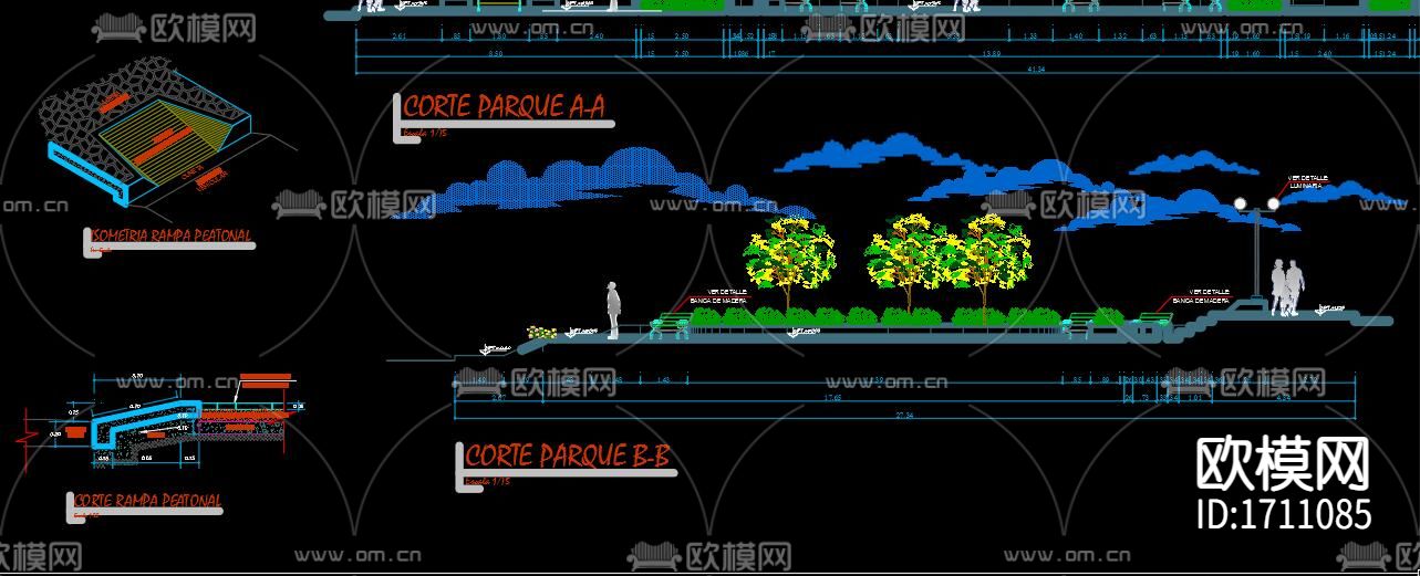 广场园林景观CAD施工图下载（渲染图8）