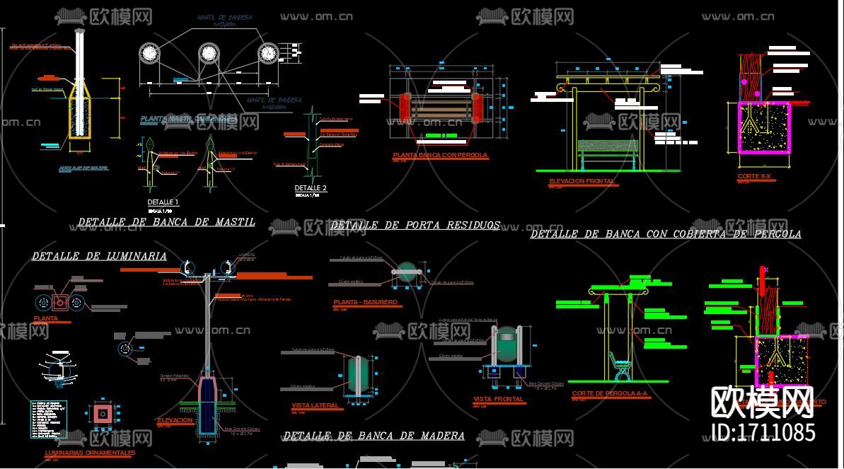 广场园林景观CAD施工图下载（渲染图1）
