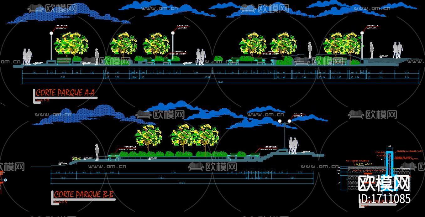 广场园林景观CAD施工图下载（渲染图3）