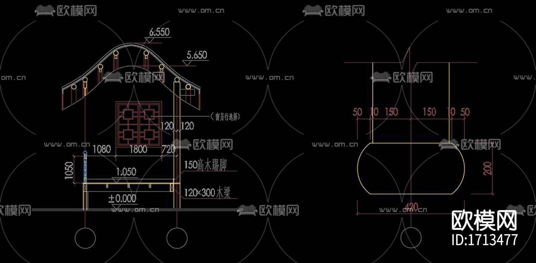 古建楼梯cad施工图