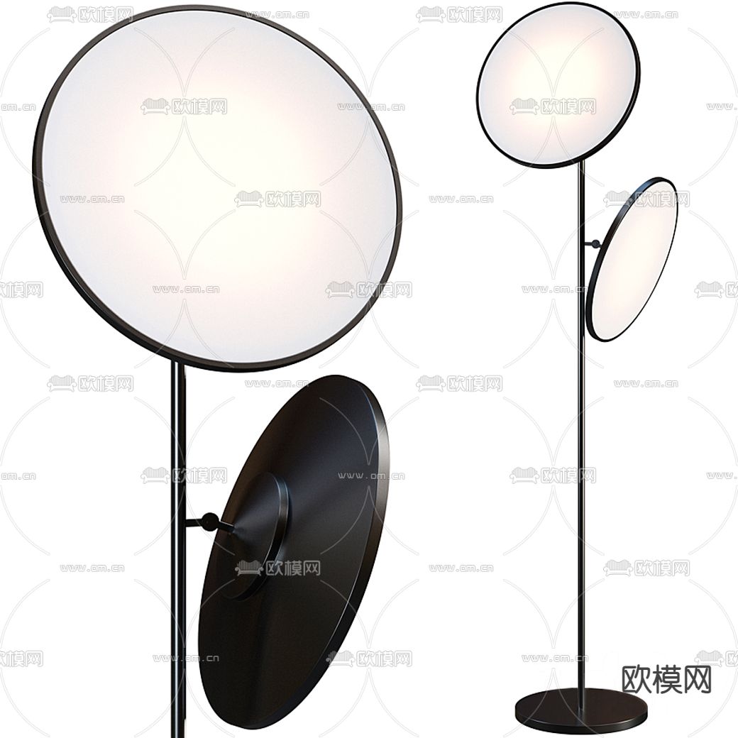 现代金属落地灯3d模型