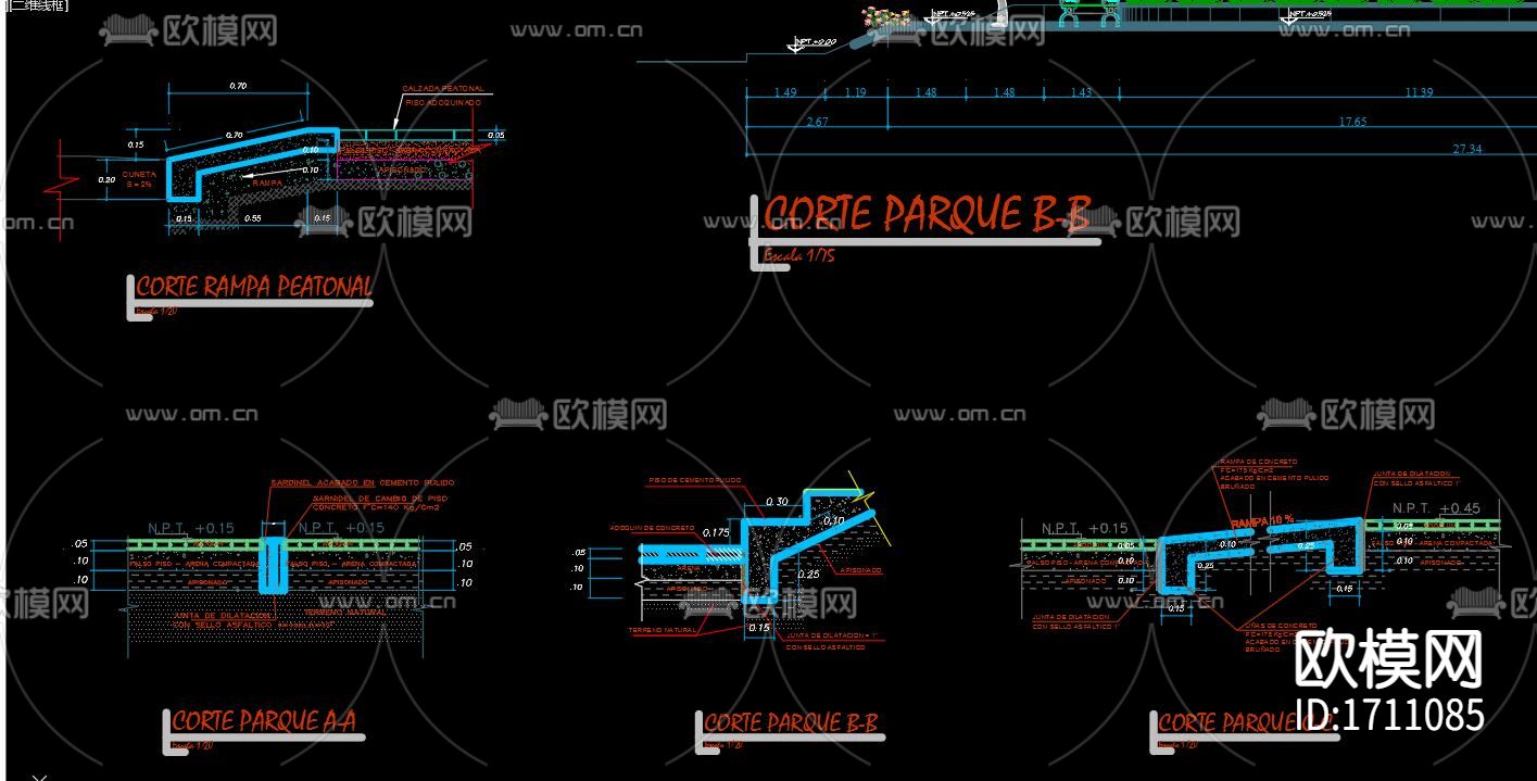 广场园林景观CAD施工图下载（渲染图7）