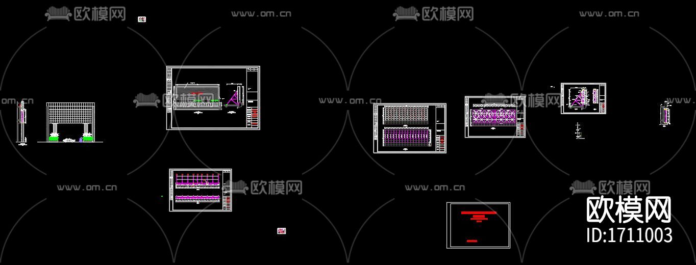 户外P16全彩显示屏结构施工图下载（渲染图7）