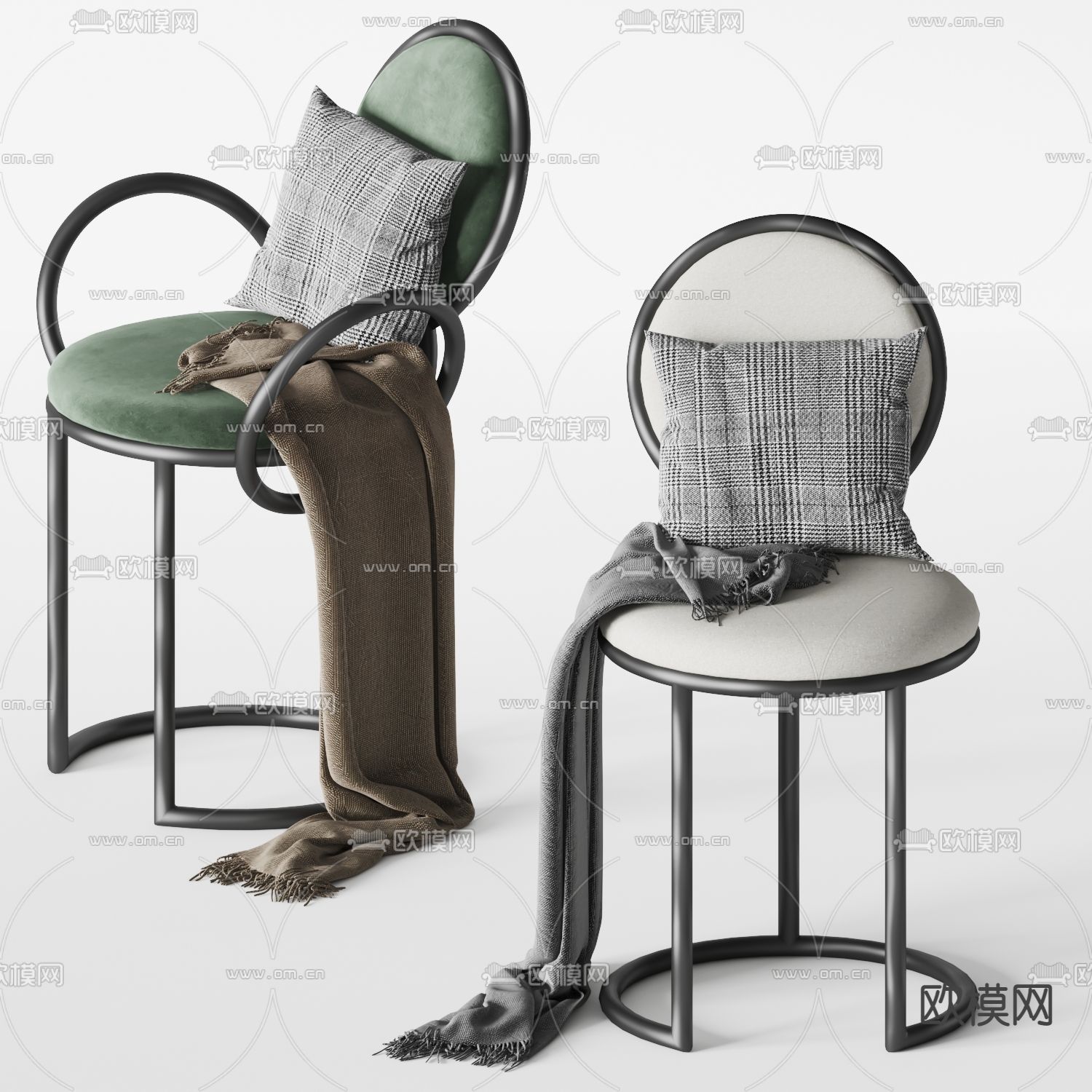 Pertica 现代布艺休闲椅3d模型下载