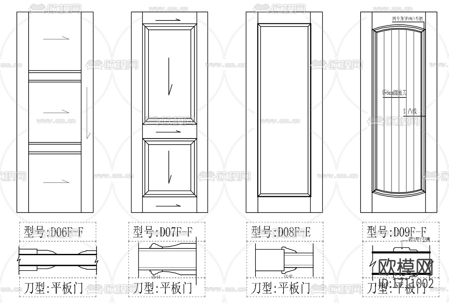 门立面门详图门节点