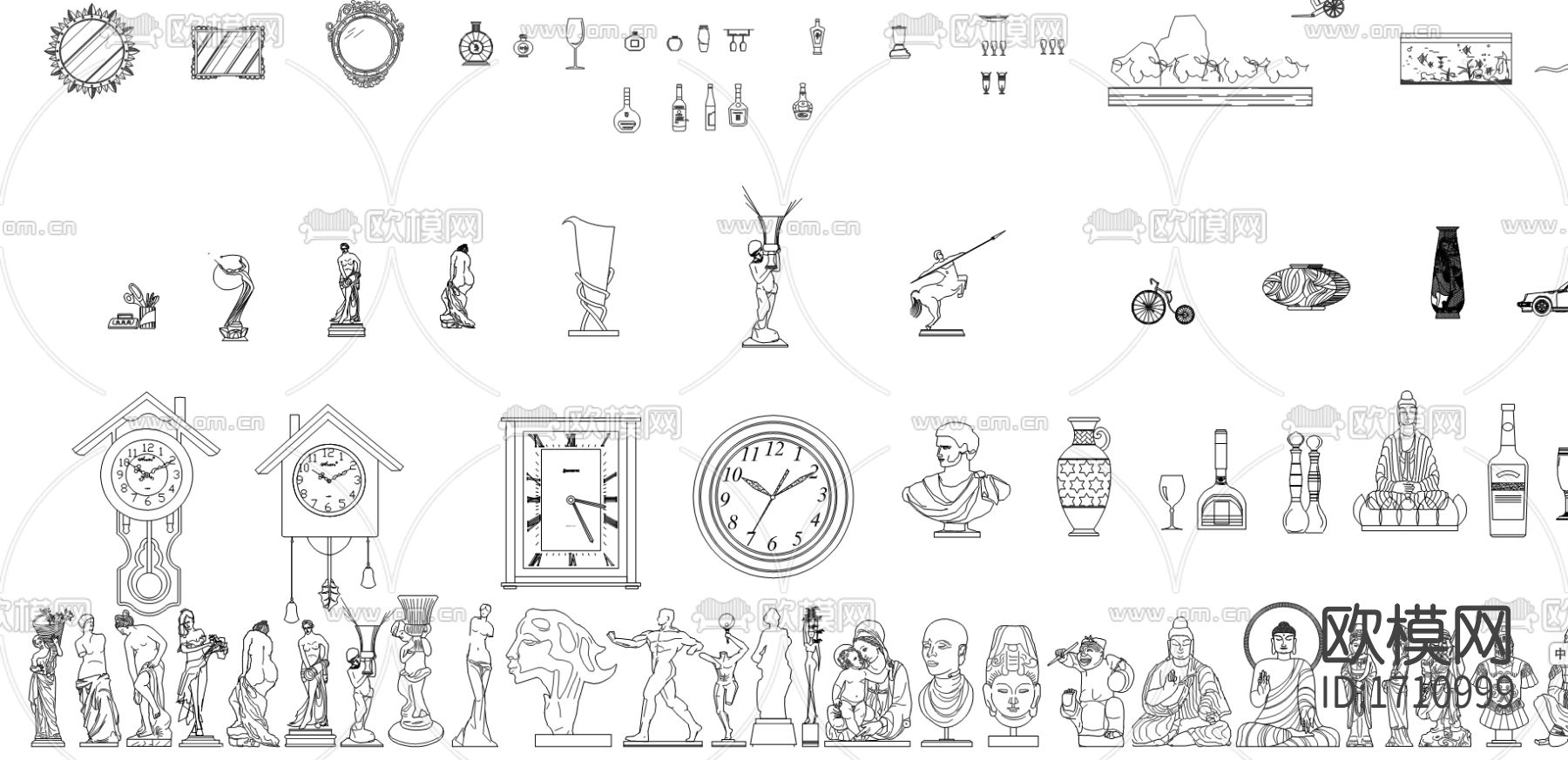 立面装饰立面饰品下载（渲染图2）