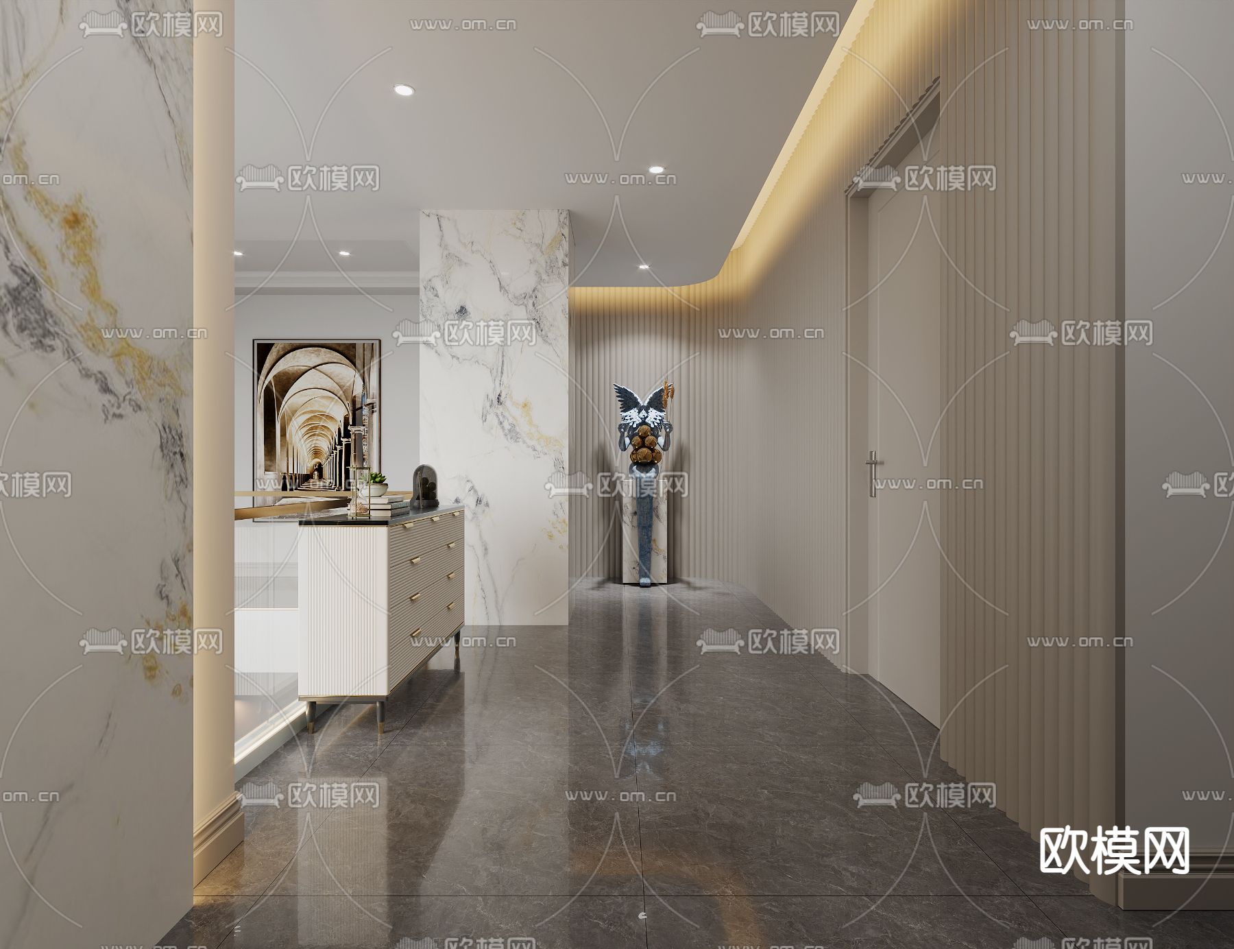 法式客餐厅3d模型