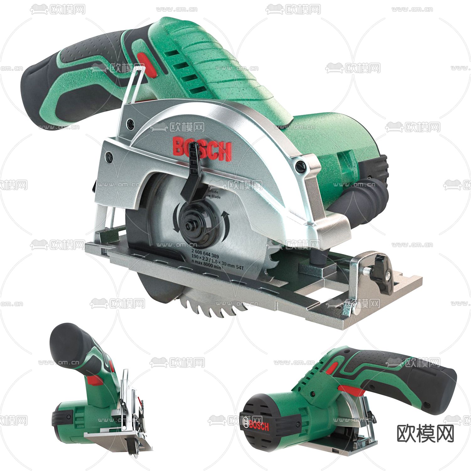 现代手电锯3d模型下载（渲染图1）