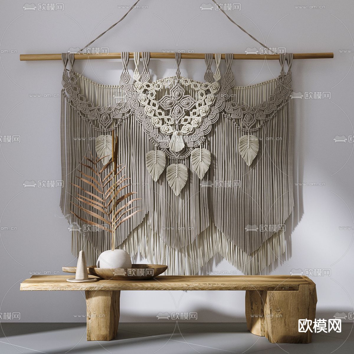 自然风编织挂件3d模型下载