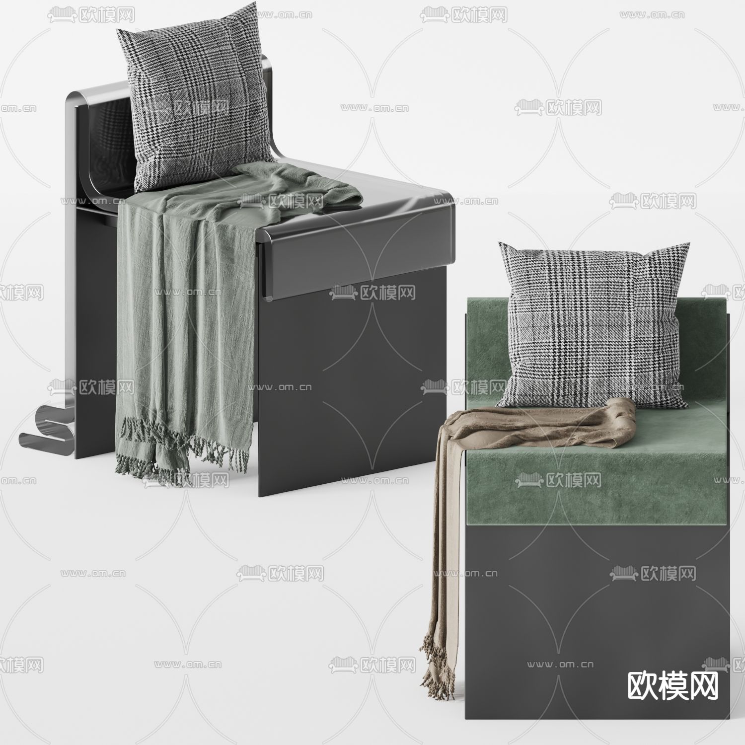 现代休闲椅3d模型