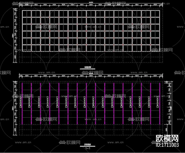 户外P16全彩显示屏结构施工图下载（渲染图4）
