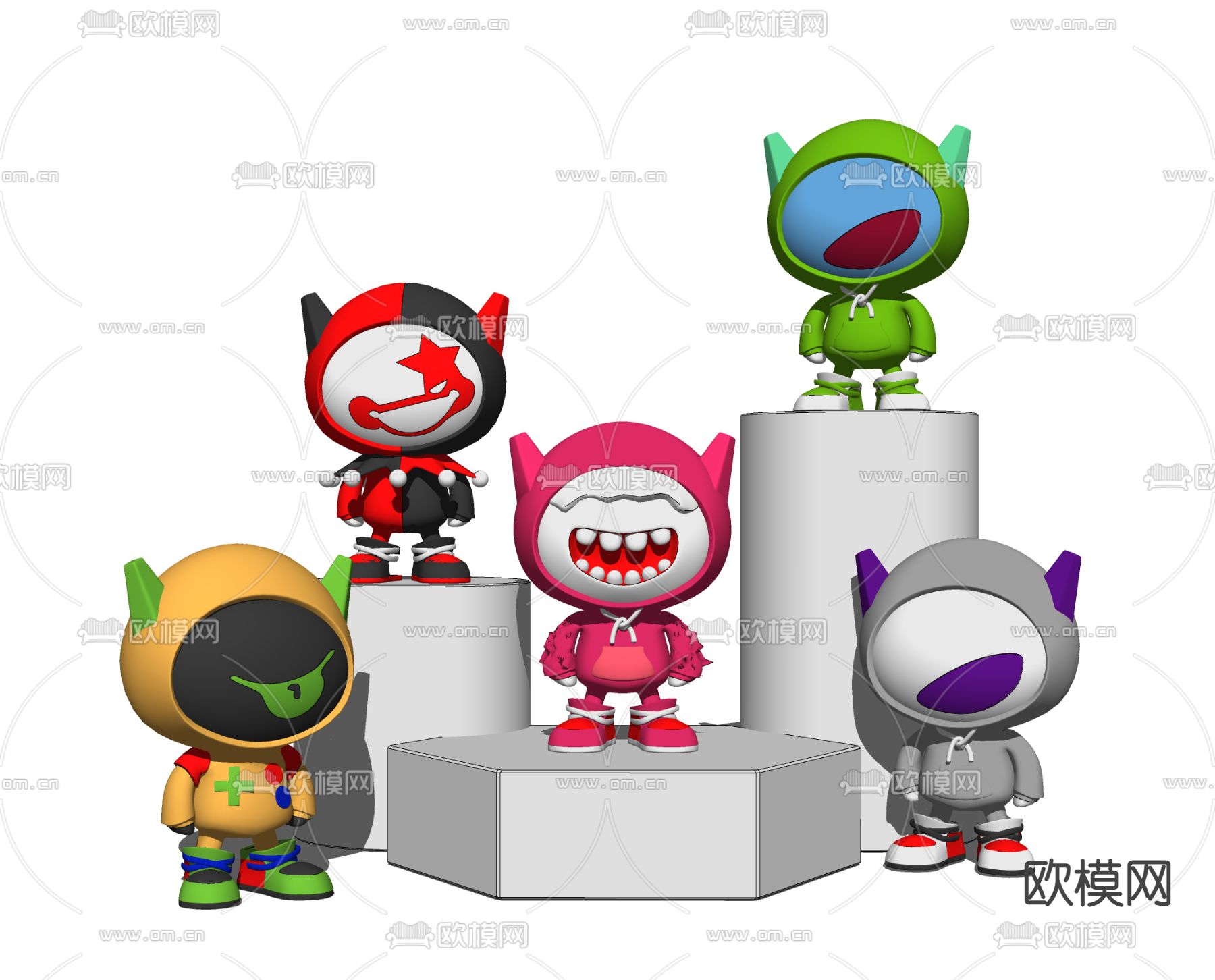 现代卡通玩偶su模型